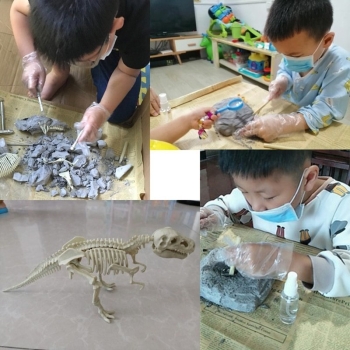 3D Plastikowy model dinozaura do wydobycia z gliny - Velociraptor [13180000406]